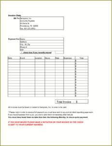 Independent Contractor Invoice Template Word