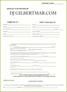 Independent Contractor Scope Of Work Template