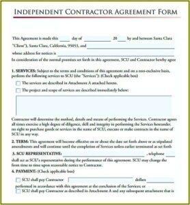 Independent Contractor Template Victoria