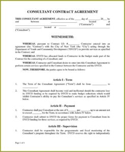 Independent Sales Consultant Agreement Template