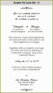 Indian Reception Card Templates