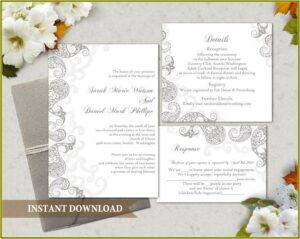 Indian Wedding Invitation Card Template Editable