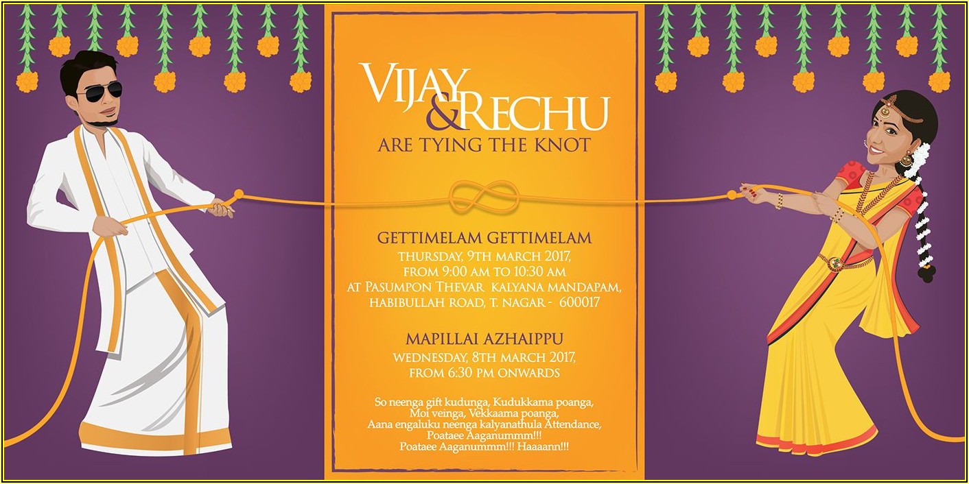 Indian Wedding Invitation Templates For Friends