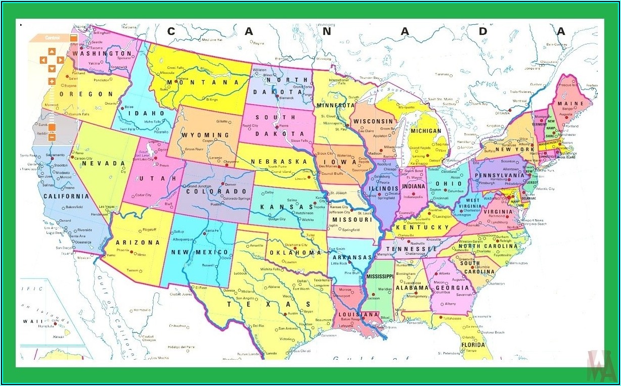 Interactive Map Of Usa States And Capitals