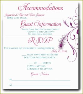 Invitation Inserts Templates
