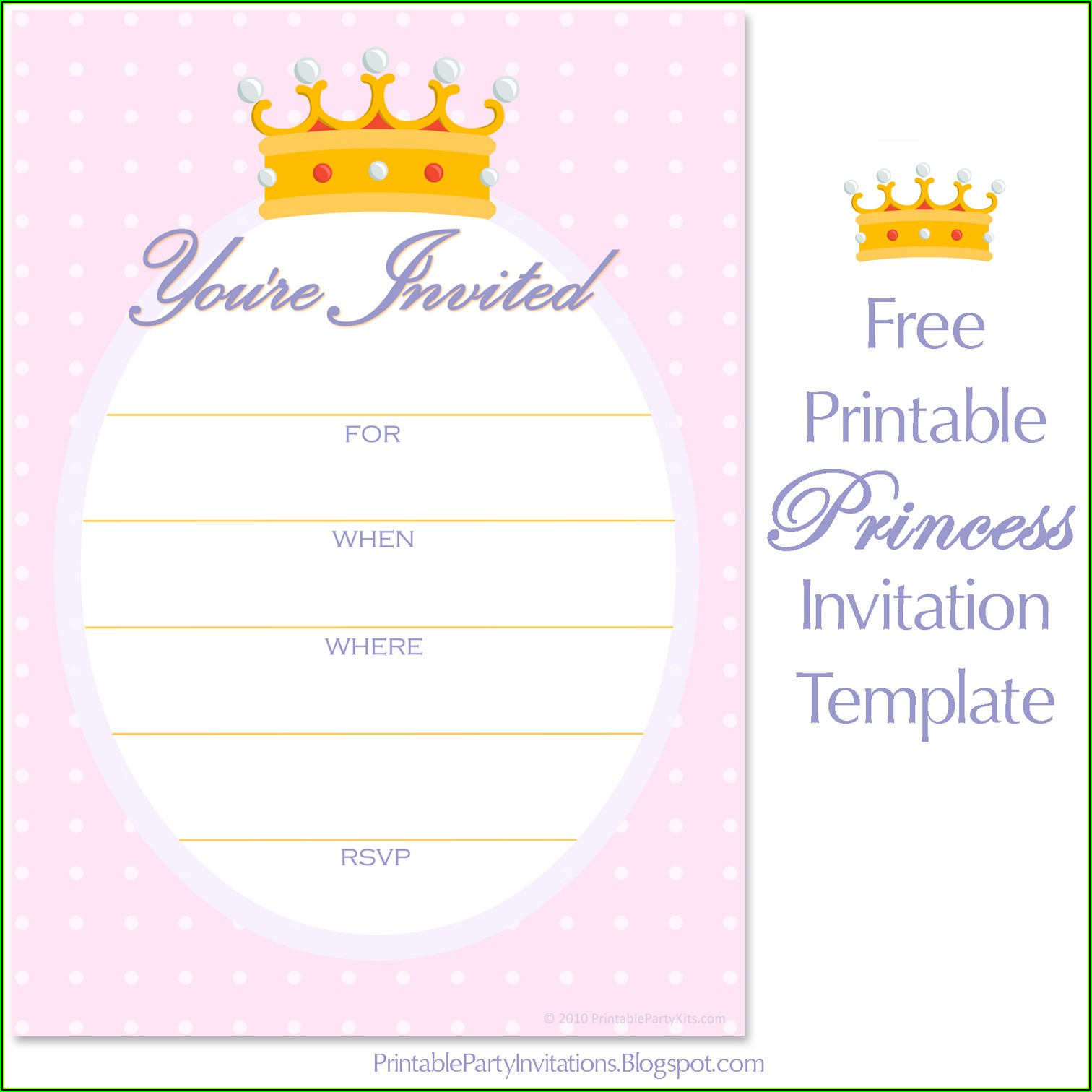 Invitation Template Crown Free Download