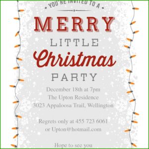 Invitation To Christmas Dinner Template