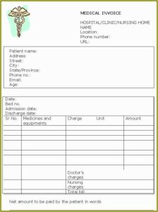 Invoice For Medical Records Template