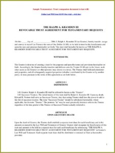 Irrevocable Trust Template Virginia