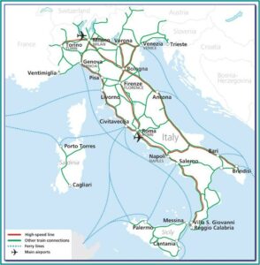 Italy Rail Map Timetable