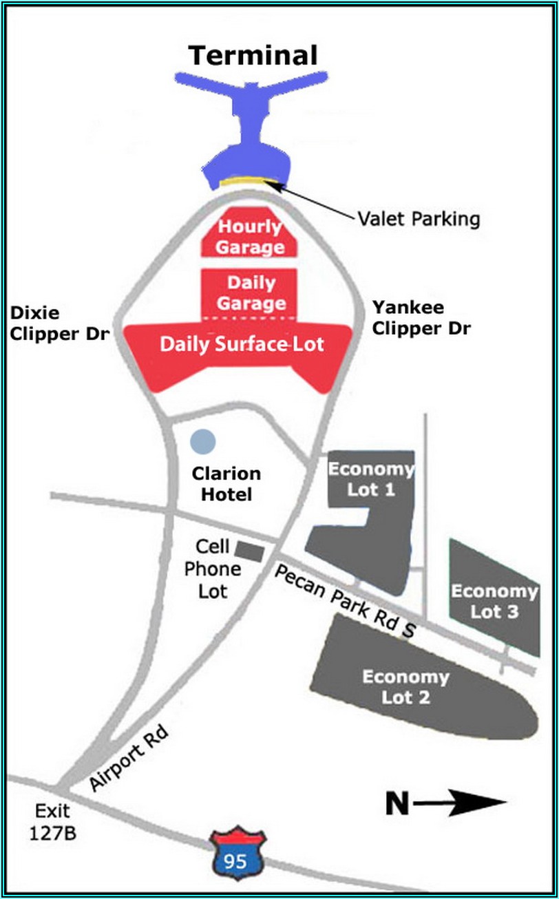 Jacksonville Airport Long Term Parking Map