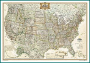 Laminated Wall Map Of United States