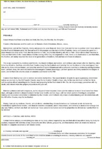 Last Will And Testament Template Free Download