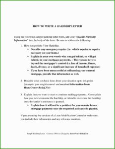 Loan Modification Hardship Letter Template