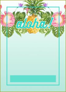Luau Invitations Templates Free