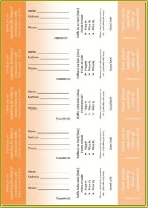 Lucky Draw Ticket Template Serial Numbers