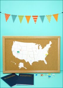 Map Cork Board Diy