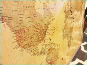Map Cork Board Target