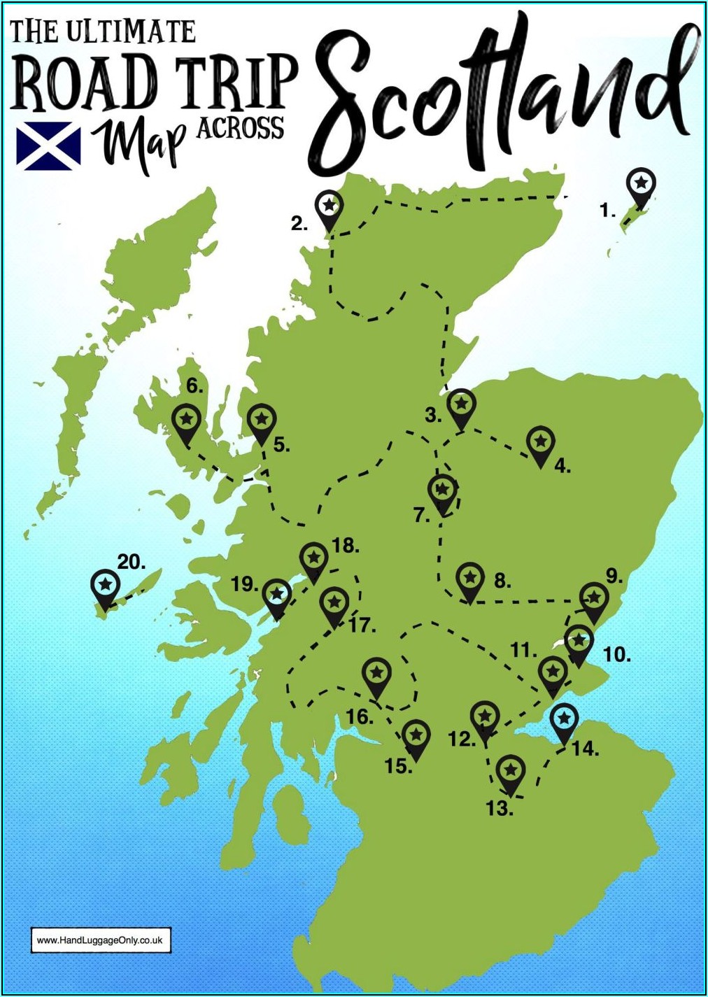 Map Of Best Scottish Golf Courses