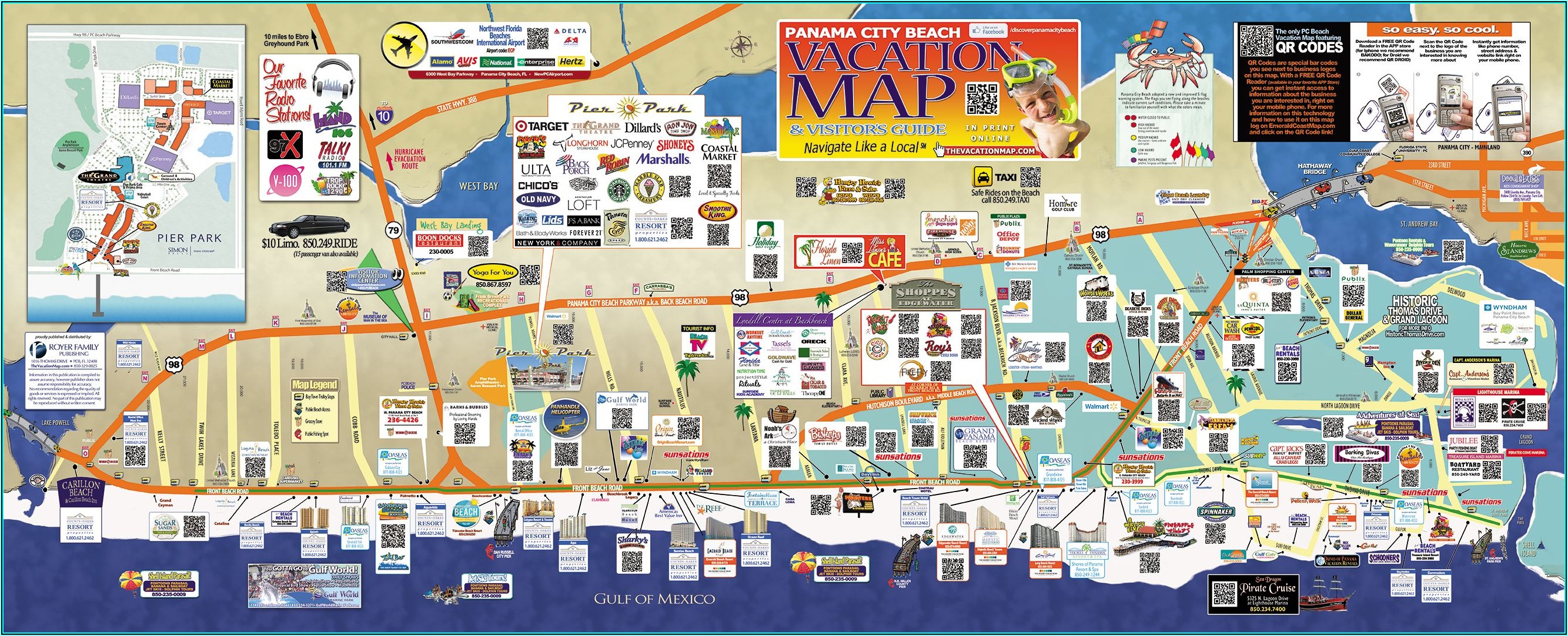 Map Of Panama City Beach Hotels And Condos