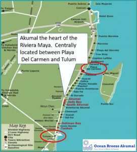 Map Of Riviera Maya Playa Del Carmen