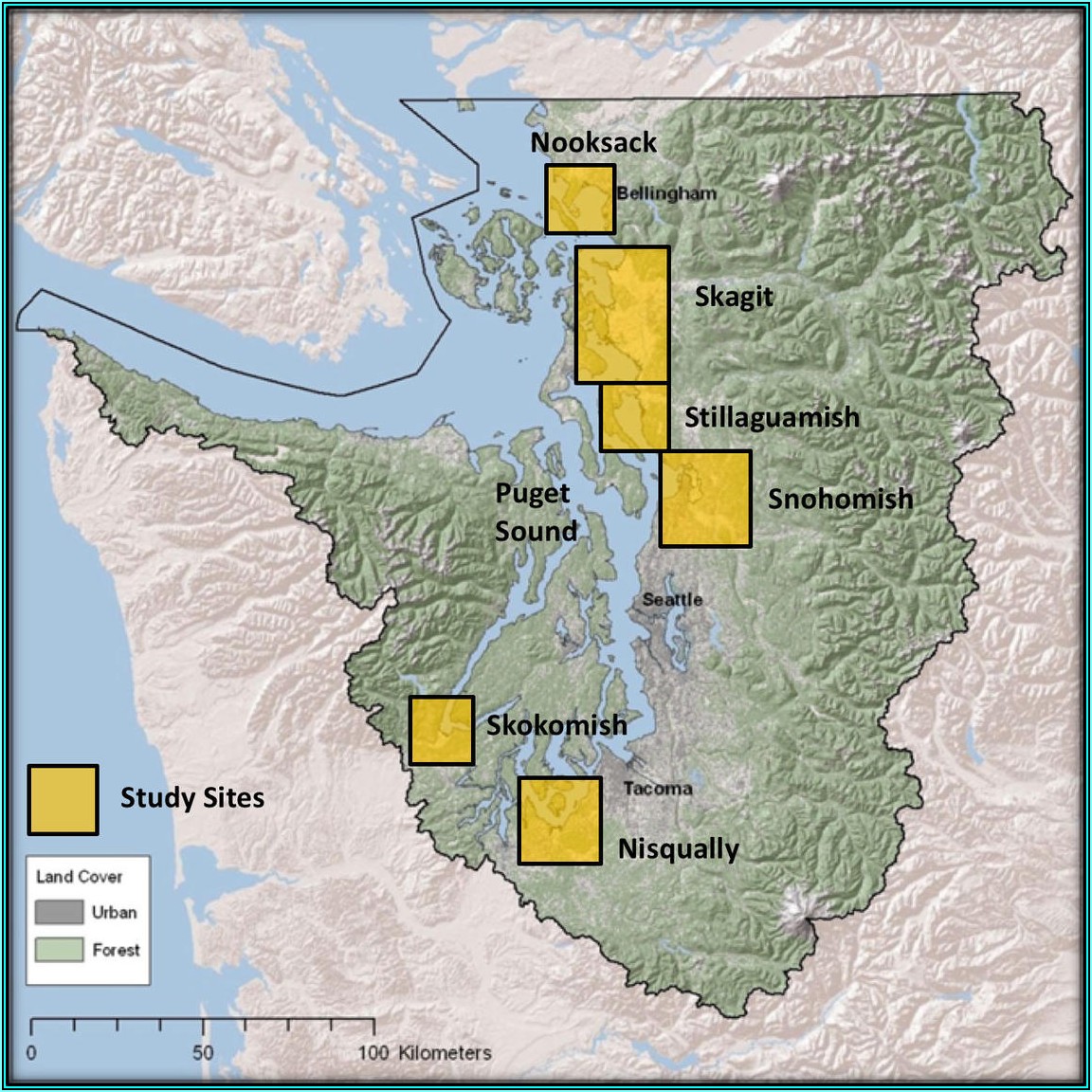 Map Of Washington State Showing Puget Sound