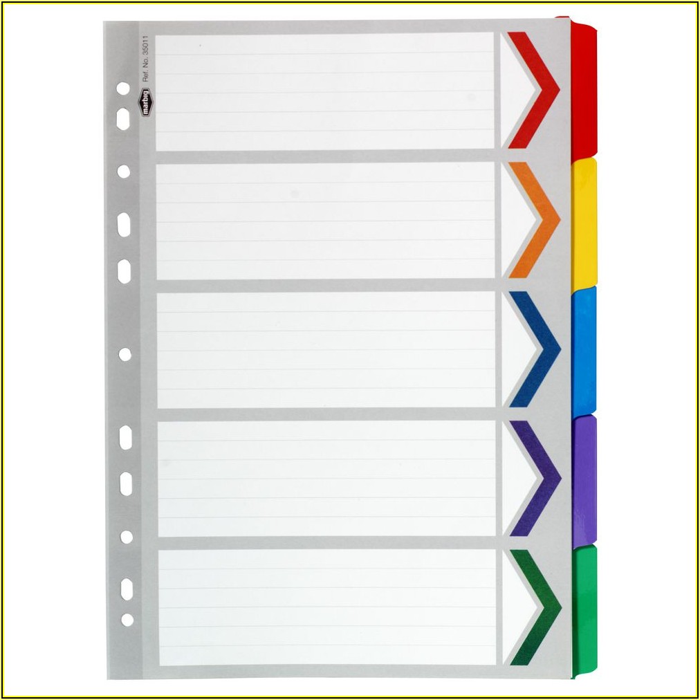 Staples 8 Tab Template Download Insertable Tab Dividers Template