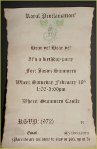 Medieval Banquet Invitation Template