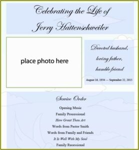 Memorial Announcement Sample