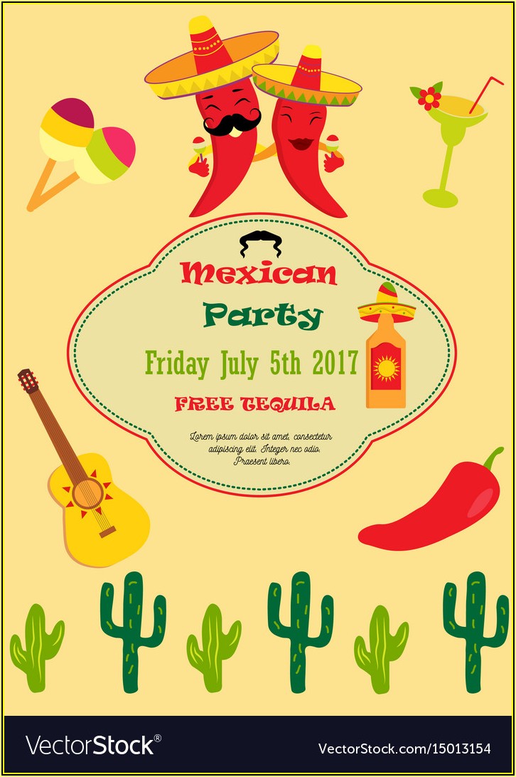 Mexican Party Invitation Template Free