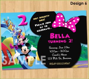 Mickey Mouse Birthday Party Invitations Templates