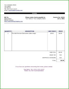 Microsoft Office Word Invoice Templates Free