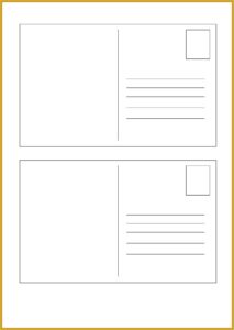 Microsoft Word Blank Postcard Template Free