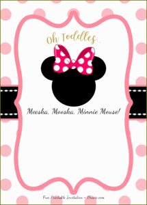 Minnie Mouse Birthday Invitation Template Free