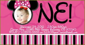 Minnie Mouse Birthday Invitation Wording