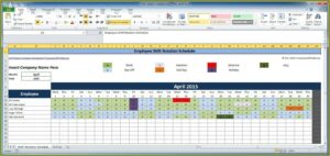 Monthly Employee Shift Schedule Template