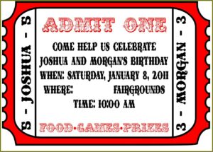 Movie Ticket Birthday Invitations Template Free