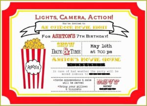 Movie Ticket Invitations Printable Free