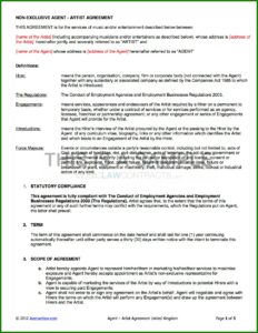 Music Artist Management Contract Template Uk