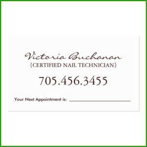 Nail Technician Business Card Template