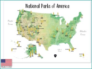 National Parks Of America Scratch Off Map