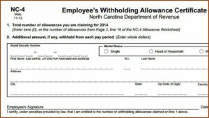 Nc Ez Tax Forms