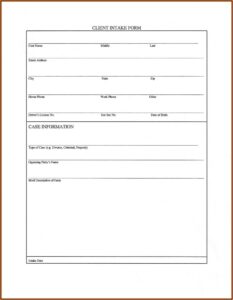 New Legal Client Intake Form