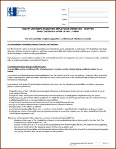 New York State Employment Application Form