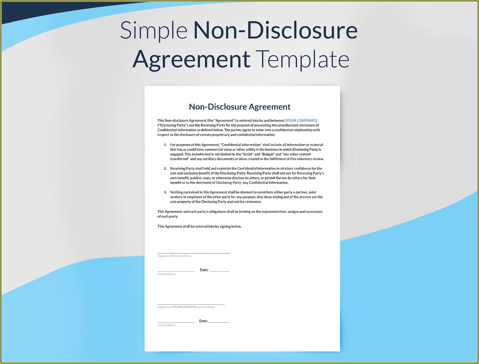 Non Disclosure Agreement Template Free Download