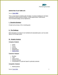 Nonprofit Strategic Marketing Plan Template
