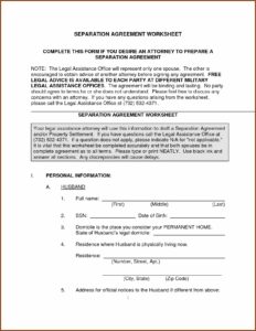 North Carolina Marriage Separation Forms