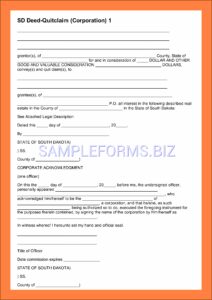 North Dakota Quit Claim Deed Form