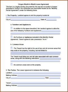 Oregon Rental Forms Free