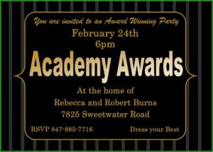 Oscar Invitation Template Free Download